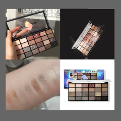 24-Color Eyeshadow Palette Brown Matte Pearly Finish
