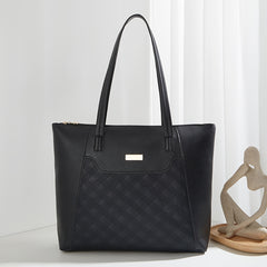 Argyle Embossed Quilted Tote Bag Women's Handbag