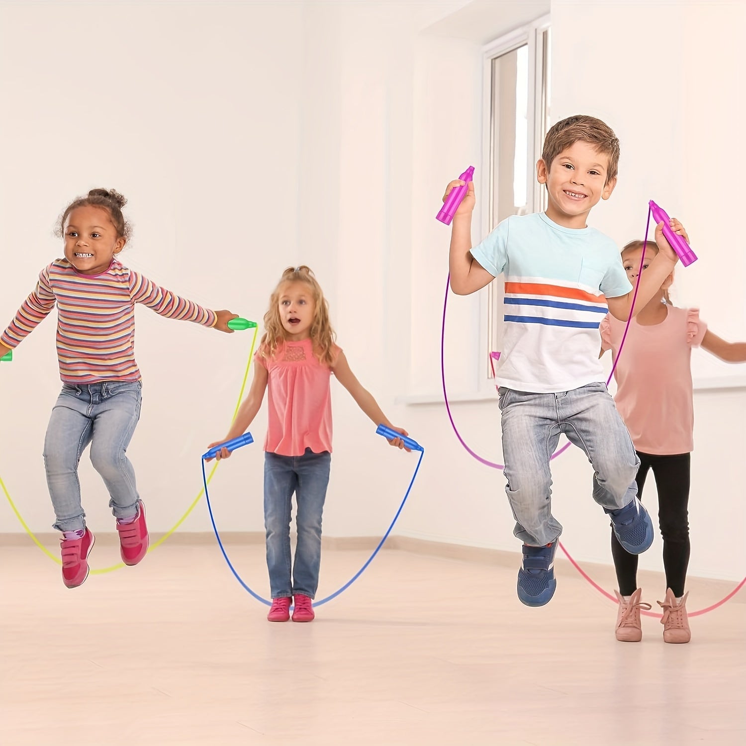 Adjustable Plastic Jump Rope For Kids Outdoor Fun