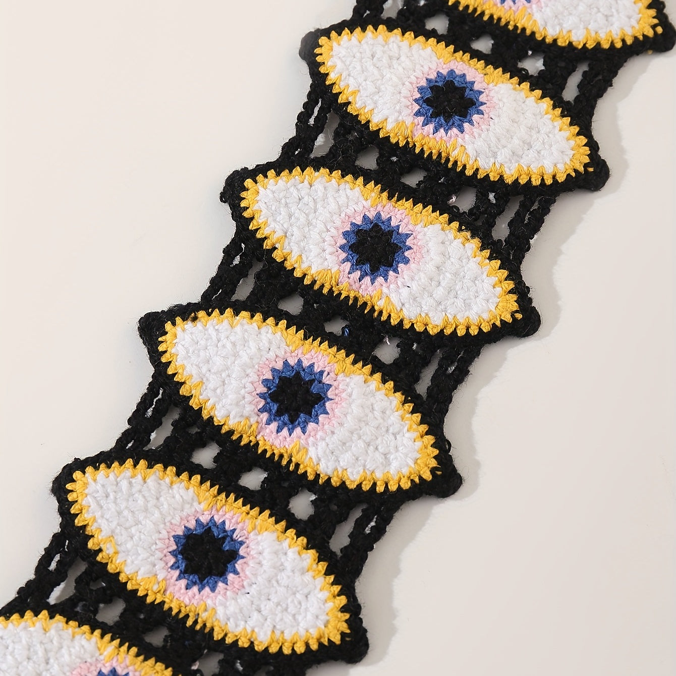 Crochet Eye Detail Headband Bohemian Style Hair Accessories