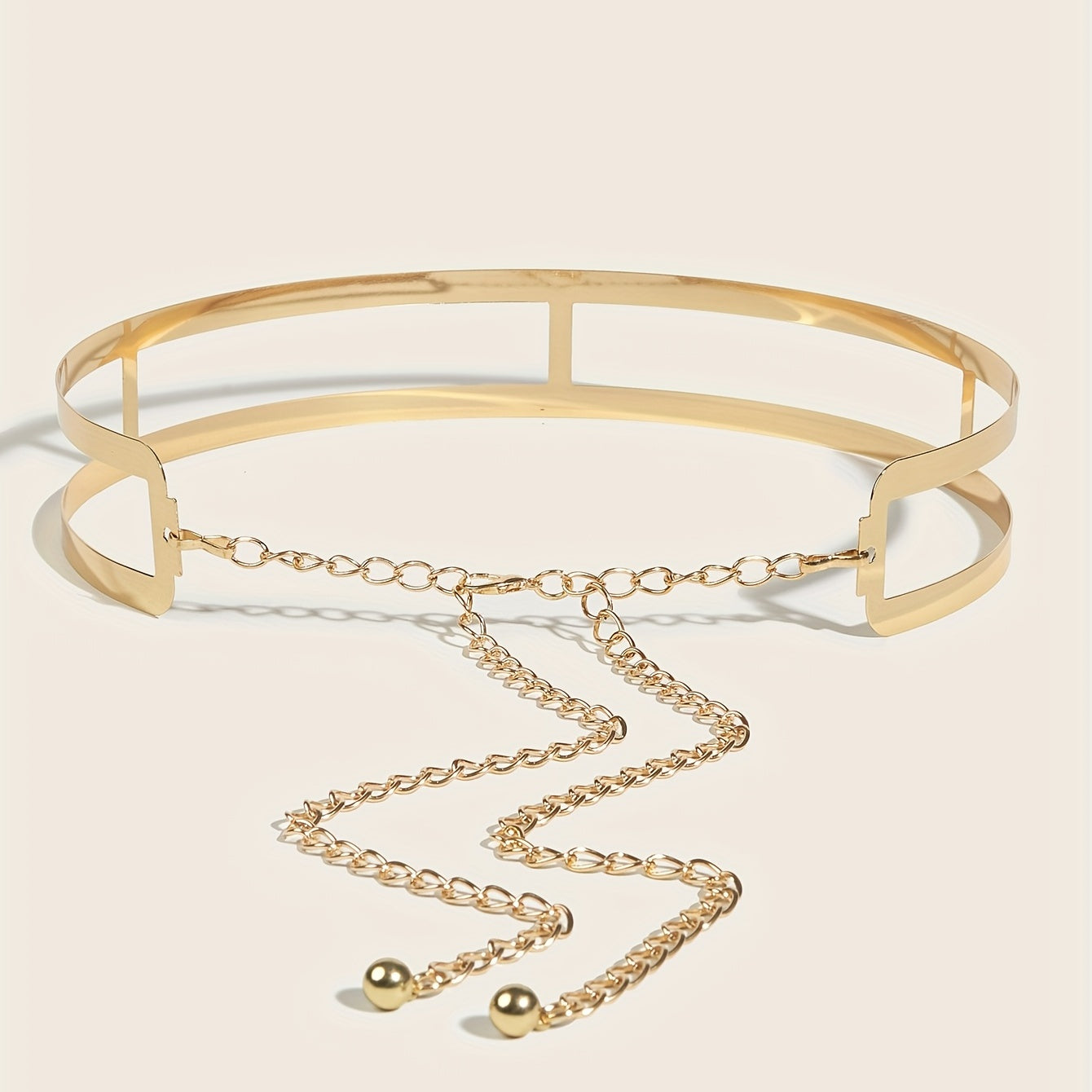 Hollow Out Metal Belt Wide Waistband for Women