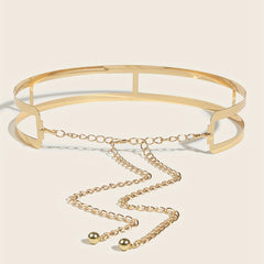 Hollow Out Metal Belt Wide Waistband for Women