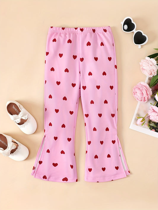 Girls' Polka Dots Bell Bottom Pants Wide Leg Trousers