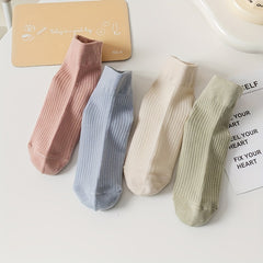 9 Pairs Letter Print Socks Comfy & Breathable Women's Short Stockings