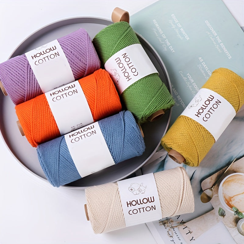 2mm Hollow Cotton Thread Crocheting Knitting Bag Hat Strand Yarn 150g