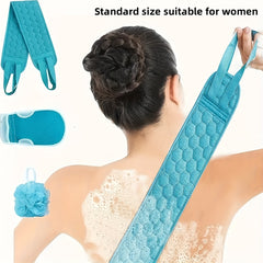 3pcs Bath Set Exfoliating Ball Glove Towel Back Scrubber for Spa Massage