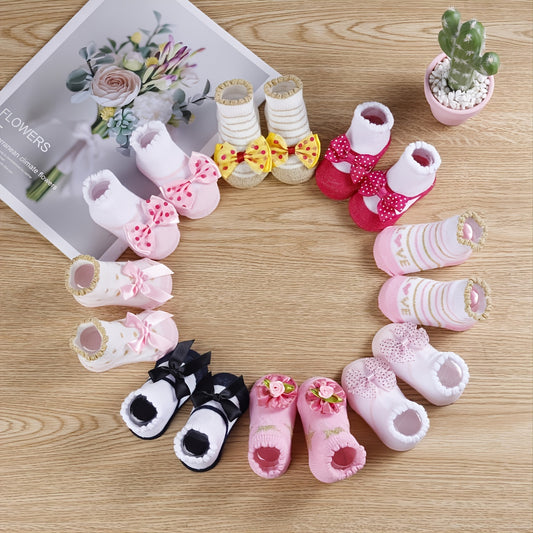 Baby Girl Bowknot Flower Socks 0-24 Months