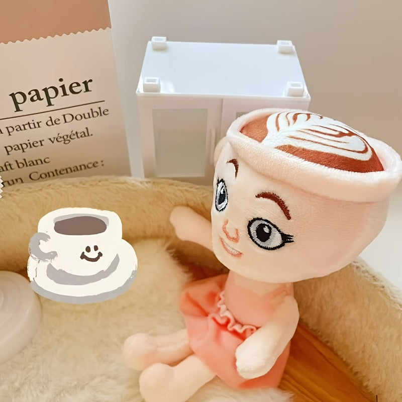 Tralalero Tralala Plush Toy Anime Coffee Lady Keychain Stuffed Animal