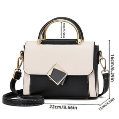 Classic Flap Crossbody Bag PU Leather Versatile Shoulder Bag