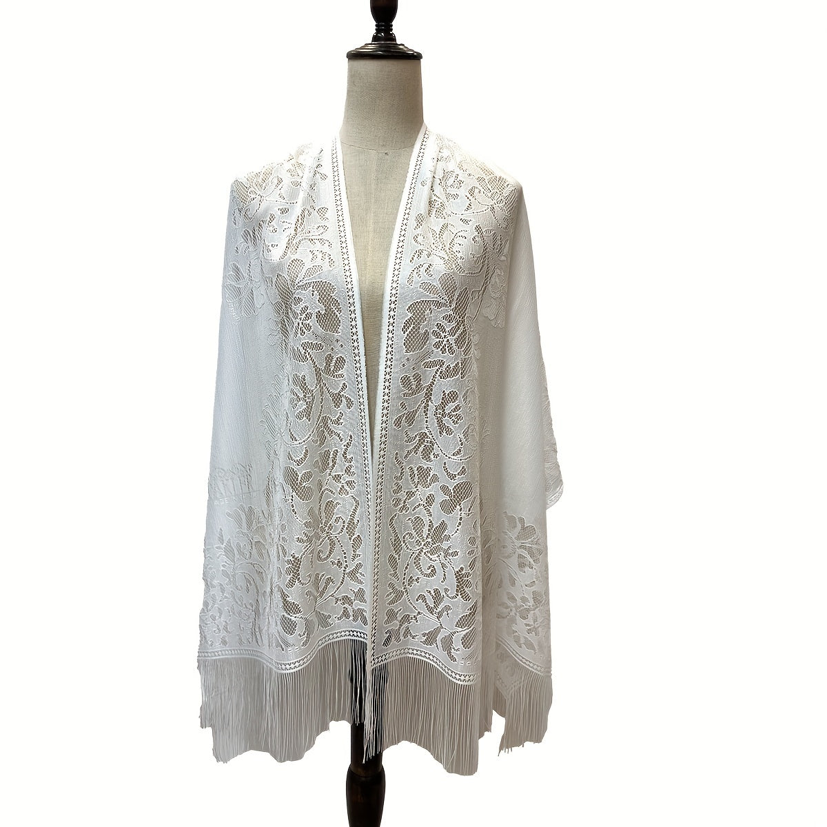 Lace Long Scarf Tassel Shawl Women Dress Wrap Wedding Bridal Party