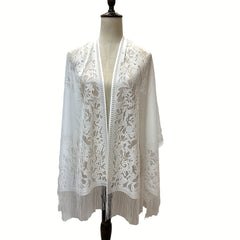 Lace Long Scarf Tassel Shawl Women Dress Wrap Wedding Bridal Party
