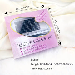25mm DIY Lashes 0.07 D Curl Clusters DIY Volume False Lashes Wispy