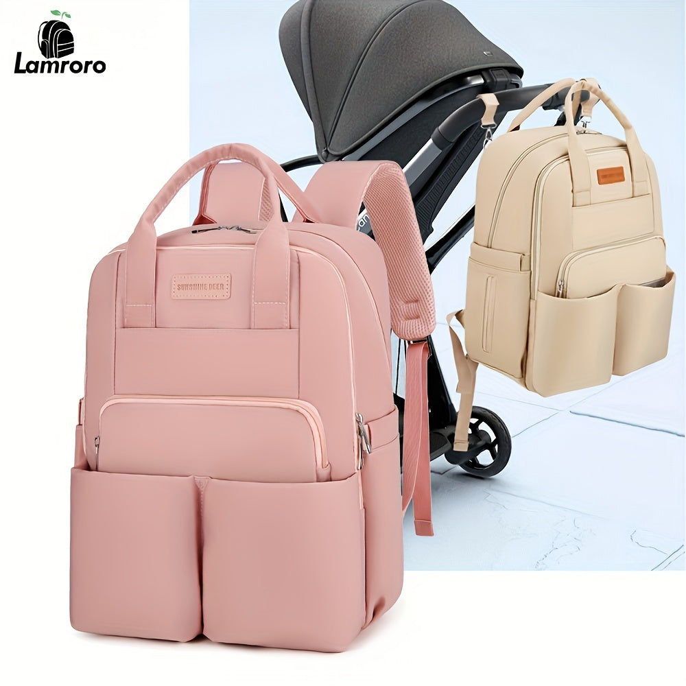 Lamroro Stylish Diaper Bag Backpack Waterproof Mommy Organizer