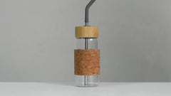 400ml Reusable Glass Water Cup with Straw and Cork Sleeve