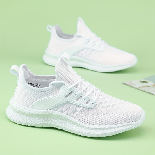 Women's Mesh Lace Up Running Shoes Comfortable Non slip Outdoor Sneakers
