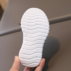 Solid Woven Shoes for Girls Lightweight Non-slip Sneakers All Seasons