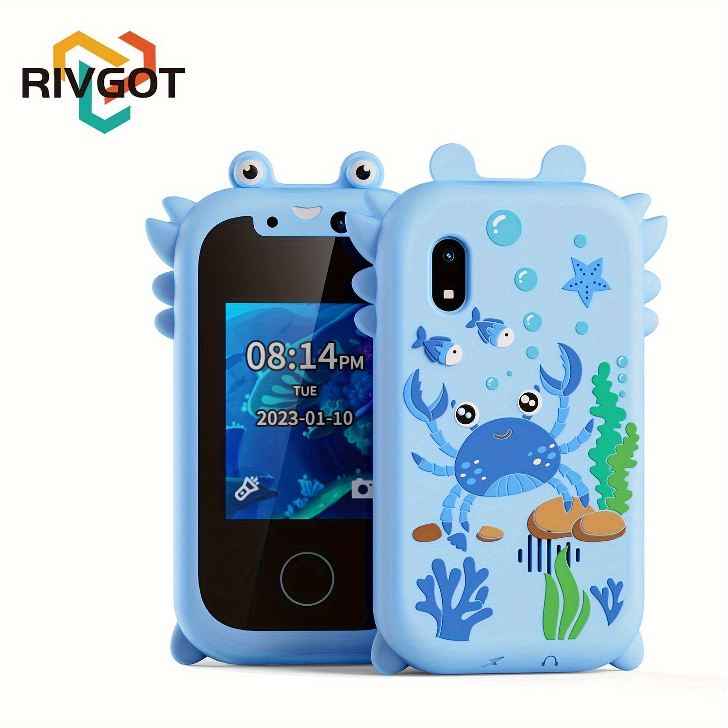 RIVGOT Kids' Touchscreen Learning Camera Toy with Dual Cameras