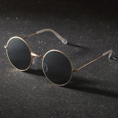 Retro Metal Round Frame Sunglasses