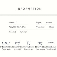 Square Rimless Sunglasses For Women Large Gradient UV400 Sun Shades