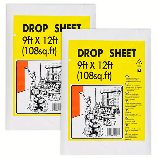 Clear Plastic Drop Cloth 9x12 Feet Waterproof Dust Proof Furniture Cover Tarps