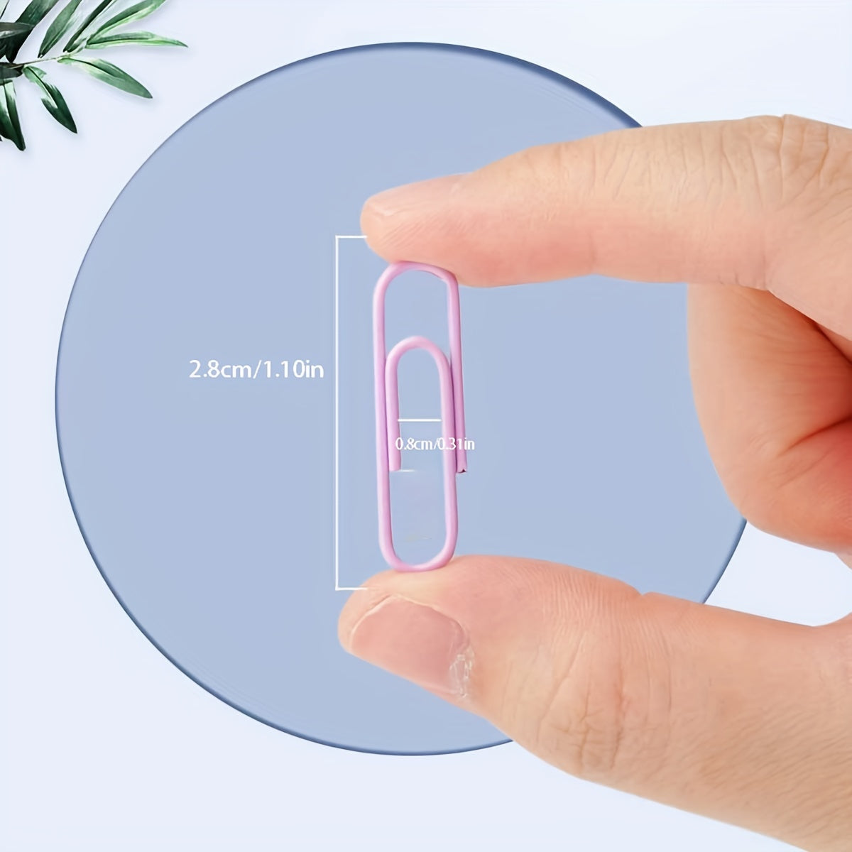 200pcs Boxed Macaron Paper Clip 28mm Office Data Clip Anti Rust Paper Clamp