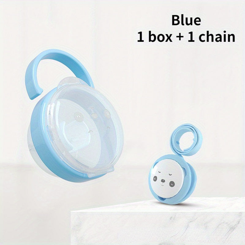 Baby Pacifier Box & Clip Set Safe PP Plastic Cartoon Storage Box