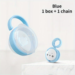 Baby Pacifier Box & Clip Set Safe PP Plastic Cartoon Storage Box