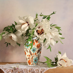 Colorful Fruit 3D Puzzle Vase with Maple Leaf Pattern