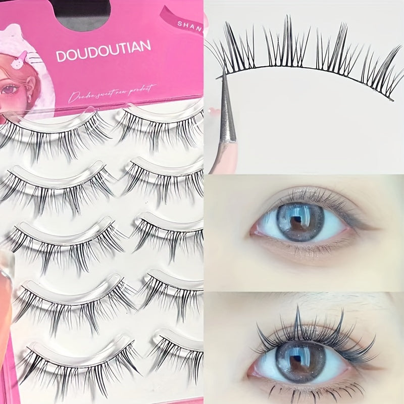 Mermaid Tail 5 Pairs False Eyelashes Comic Manga Natural Simulated