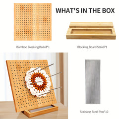 Crochet Blocking Board with Stainless Steel Stick Pins