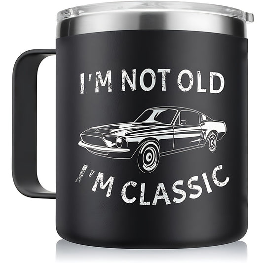 Car Graffiti Stainless Steel Water Cup 14oz Leakproof Insulated Coffee Cup