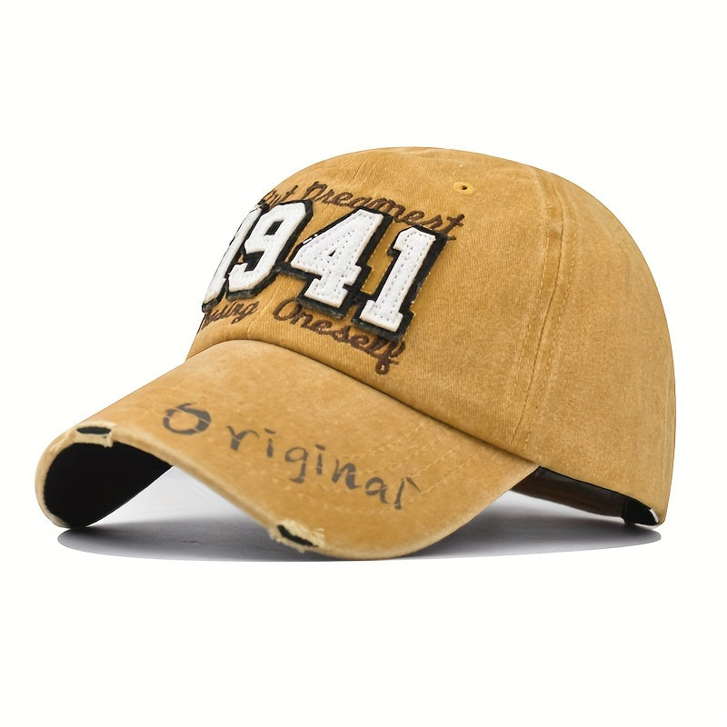 Embroidered Washed Baseball Cap Vintage Skateboard Cap Sun Hat