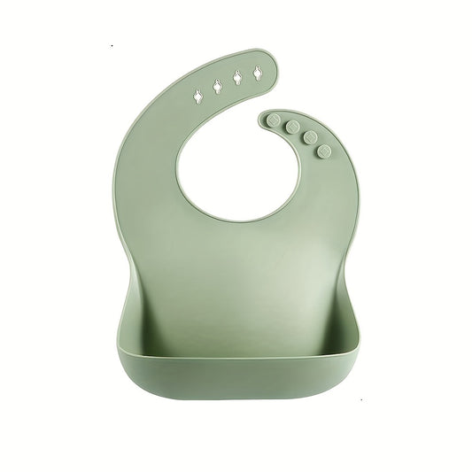 Silicone Baby Bibs 10-72 Months Waterproof Soft Neutral Beige Green