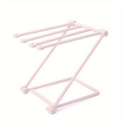 Folding Rag Storage Rack Kitchen Countertop Dish Cloth Hanging Shelf