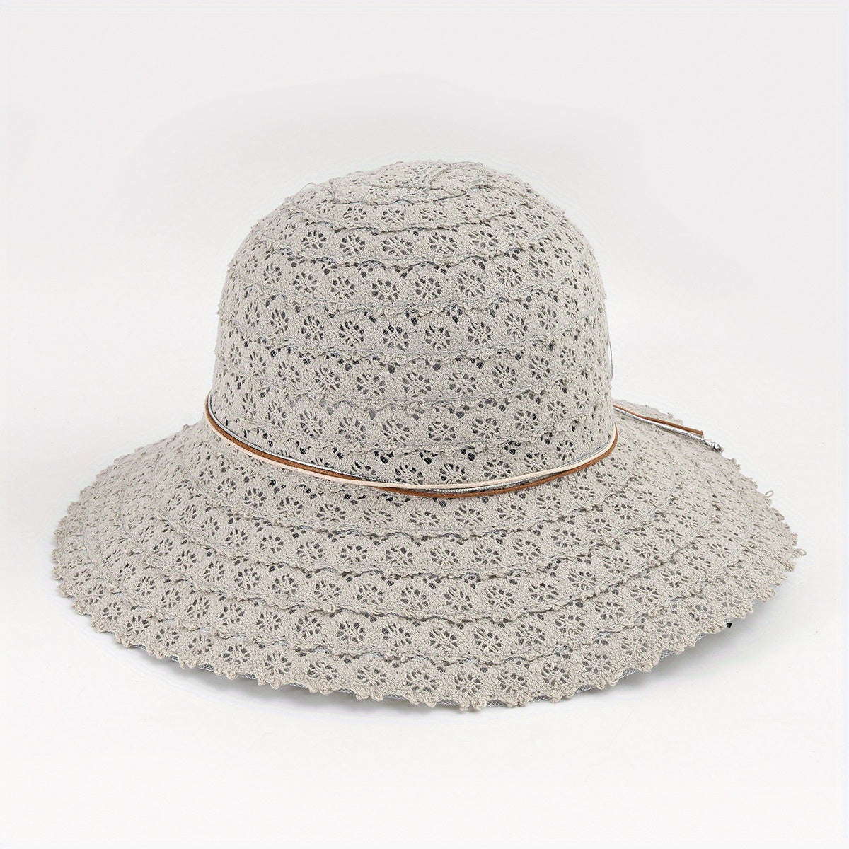 Lace Sun Hat Wide Brim Foldable Beach Hats For Women