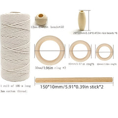 74pcs Macrame Kit Cotton Cord Starter Set DIY Craft Kits Adults Beginner