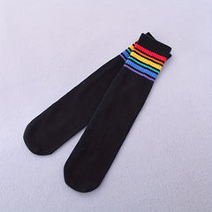 Colorful Striped Knit Socks for Girls