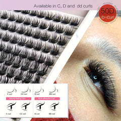 50D Cluster Eyelash Extension Faux Mink False Lashes