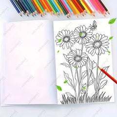 Spring Blooms Adult Coloring Book for Relaxation