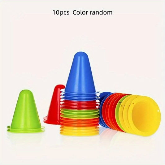 10pcs Roller Skating Obstacle Football Training Bucket Random