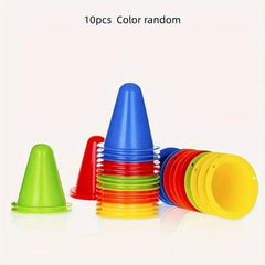 10pcs Roller Skating Obstacle Football Training Bucket Random
