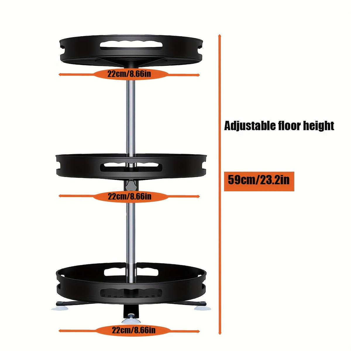 Metal Rotating Spice Racks Fridge Organizers Storage Rack