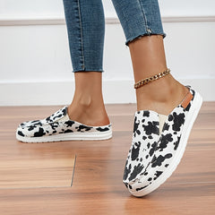 Women's Canvas Slip On Loafers Lightweight Casual Round Toe Shoes