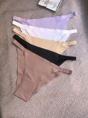 5 Pack Low Waist Panties Seamless Thongs