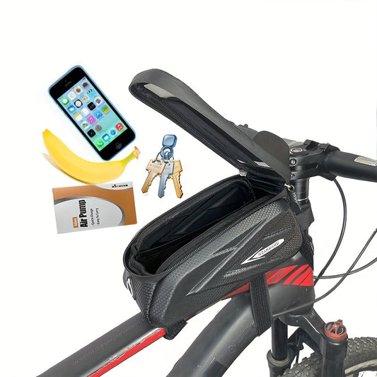 Bicycle Front Frame Bag Phone Holder Waterproof Storage Bag
