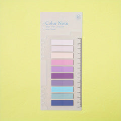 Morandi Index Stickers, 10 Colors, Transparent, Student Reading Marking Stickers