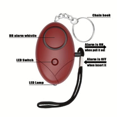 130DB Personal Alarm Keychain With LED Lights