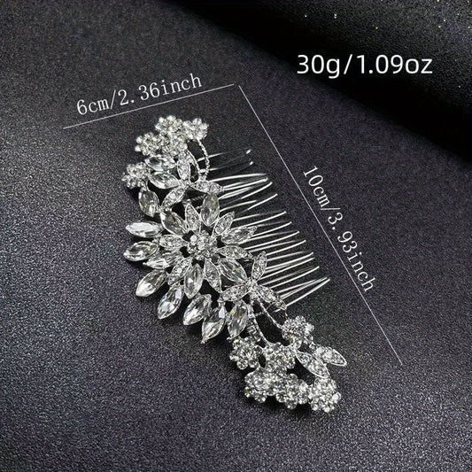 Crystal Hair Comb Bridal Insert Comb Head Decoration