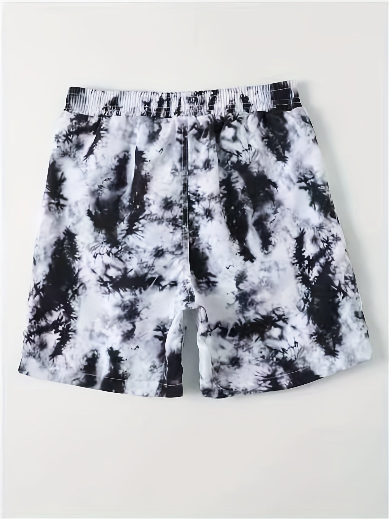 Boy's Dino Print Swim Trunks Elastic Waist Shorts for Summer Vacation