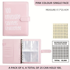 Budget Planner Book with 100 Envelopes Money Saving Challenge Binder